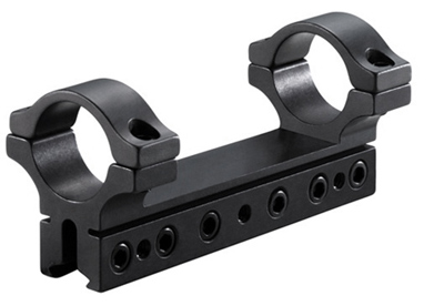 BKL 1-Pc Mount, 4 inch Long, 1 inch Rings, 3/8 inch or 11mm Dovetail, 6 Base Screws, Matte Black