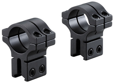 BKL 1 inch Rings, 3/8 inch or 11mm Dovetail, Double Strap, High, Matte Black