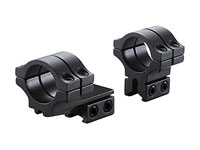 BKL 1 inch Rings, 3/8 inch or 11mm Dovetail, Double Strap, Offset, Matte Black
