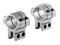 BKL 30mm Rings, 3/8 inch or 11mm Dovetail, Double Strap, Silver