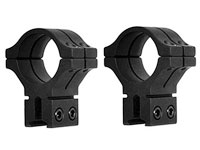BKL 1" Rings, 14mm Dovetail, Double Strap, Matte Black