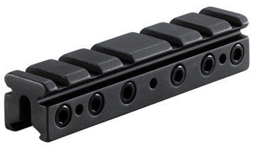 BKL 3/8 inch or 11mm Dovetail to Weaver Adapter, 4 inch Long, Matte Black