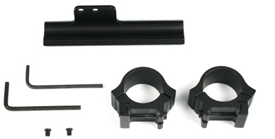 B-Square 17020 Weaver Rail, 1 inch Weaver Rings, Fits Sheridan Silver Streak & Blue Streak Rifles