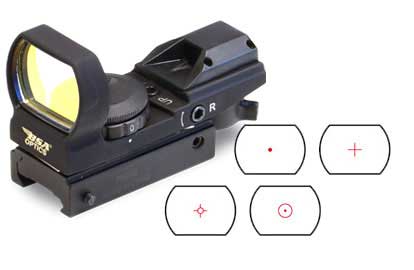 BSA Panoramic Multi-Reticle Sight<br> 4 Reticles, Weaver Mount