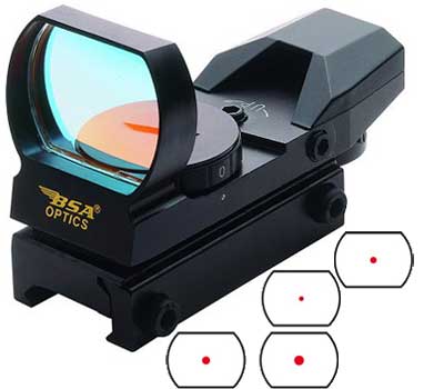 BSA Panoramic Multi-Dot Sight<br> 4 Dots, Weaver Mount