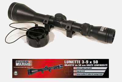 Swiss Arms 3-9x50mm Rifle Scope with weaver/picatinny rings
