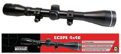 Swiss Arms 4x40 Scope with weaver/picatinny rings 