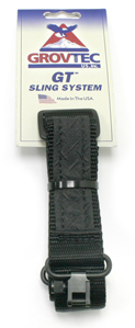 GrovTec Mountaineer Rifle Sling & Swivels, 48 inchx1.25 inch, Black