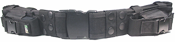 UTG Heavy Duty Elite Law Enforcement Pistol Belt with Dual Mag Pouches - Black