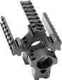 Leapers Accushot 1 inch Rings w/Deluxe Tactical Tri-Rail, Medium, 3/8 inch Dovetail, See-Thru