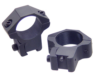 Leapers Accushot 1 inch Rings, Medium, 3/8 inch Dovetail, 2 Screws/Cap