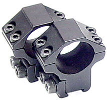 Leapers Accushot 1 inch Rings, Medium, 3/8 inch Dovetail, 4 Screws/Cap