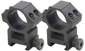UTG Premium 1 inch Rings, High, Weaver Mount, See-Thru