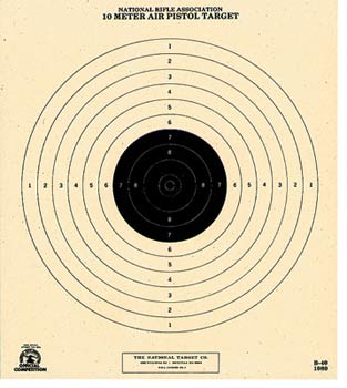 National Target Single Bull Center Air Pistol Target