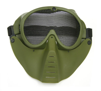Airsoft green face mask