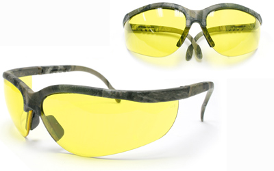 Remington Safety Glasses, Mossy Oak New Breakup Camo Frame, Amber Lenses, Adjustable