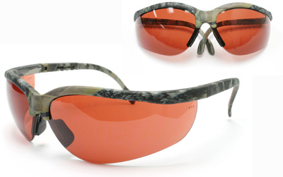 ''Remington Safety Glasses, Mossy Oak New Breakup Camo FRAME, Copper Lenses, Adjustable''