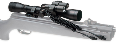 BSA 4x32 Rifle Scope, 30/30 Duplex Dot Reticle, 1/4 MOA, 1 inch Tube, 3/8 inch Rings, Flashlight, Laser, Pressure Switches