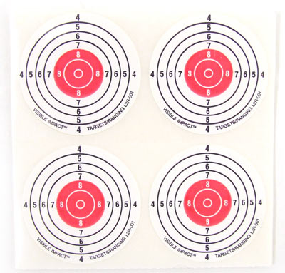 2 inch Bullseyes, Visible Impact, Self-Adhesive, 40-Pack
