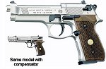 Beretta 92FS, Nickel, Wood Grips