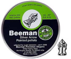 Beeman Silver Arrow .22 Cal, 17.10 Grains, Pointed, 200ct
