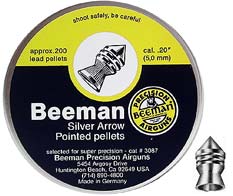 Beeman Silver Arrow .20 Cal, 15.50 Grains, Pointed, 200ct
