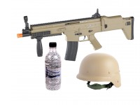 FN Herstal SCAR-L Spring Airsoft Rifle Kit, Tan Airsoft gun