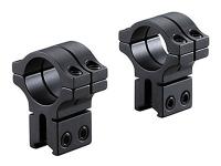 BKL 1 inch Rings, 3/8 inch or 11mm Dovetail, Double Strap, High, Matte Black