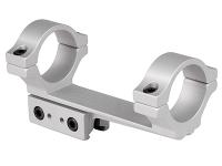 BKL 1-Pc Mount, 30mm Rings, 3/8 inch or 11mm Dovetail, 4 inch Long, Offset, Silver