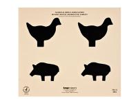 Kruger NRA 50-ft Pistol Silhouette Target, Chicken & Pig, 12 inchx10.5 inch, 100ct
