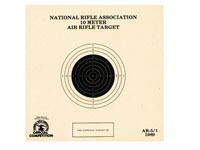 National Target Company National Target NRA 10-Meter Air Rifle Bullseye Target, 1 Bull/Page, 100ct