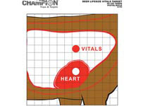 Champion Deer Vitals Paper Target, 14 inchx18 inch, 12ct