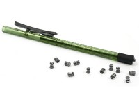 Air Venturi Pellet Pen, Holds 15 .22-Cal Pellets, Green
