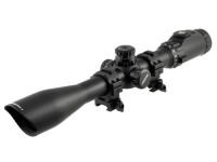 UTG 4-16x44 AO SWAT AccuShot Rifle Scope, EZ-TAP, Illuminated Mil-Dot Reticle, 1/4 MOA, 30mm Tube, See-Thru Weaver Rings