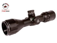 UTG 3-9x32 AO Compact CQB Bug Buster Rifle Scope, Illuminated Mil-Dot Reticle, 1/4 MOA, 1 inch Tube, Medium Max Strength Lever Lock Weaver Rings