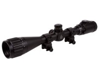 UTG 4-16x40 AO Rifle Scope, EZ-TAP, Illuminated Mil-Dot Reticle, 1/4 MOA, 1 inch Tube, See-Thru Weaver Rings