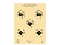 Kruger NRA 25 ft Air Rifle Target, 7 inchx9 inch, 5 Bulls/Sheet, 100ct