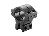 BKL Single 30mm Double Strap Ring, 3/8 inch or 11mm Dovetail, 1 inch Long, Medium, Black
