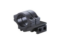 BKL Single 30mm Double Strap Offset Ring, 3/8 inch or 11mm Dovetail, 1 inch Long, Medium, Black