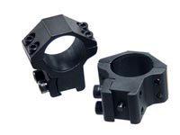UTG Leapers Accushot 1 inch Rings, Medium, 3/8 inch Dovetail, 4 Screws/Cap