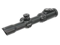 Refurbished Leapers UTG 1-8x28 Multi-Range Combat Rifle Scope, EZ-TAP, Illuminated Circle-Dot Reticle, 1/2 MOA, 30mm Tube, See-Thru Weaver Rings
