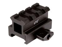 UTG 3-Slot Medium-Profile Compact Riser Mount, 0.83 inch High, Black