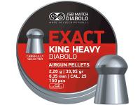 JSB Diabolo Exact King, .25 Cal, 33.95 Grains, Domed, 150ct