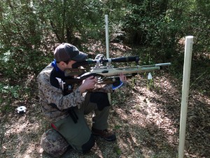 Tyler and his Steyr LG110 on the kneeling lane!