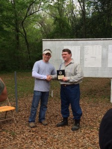Charles Garvey presented with the 1st Place Hunter Class award