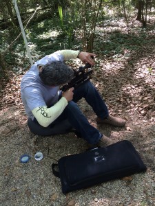 Paul shooting the Crosman 1720T that he customized and shared with Tyler for the PFT match!