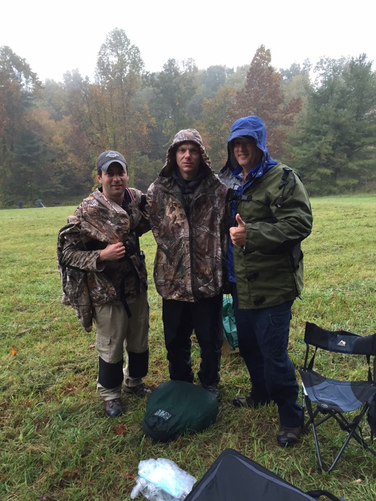 My shooting partners on day one in the rain.  Jeff (C) and Harold Rushton (R)