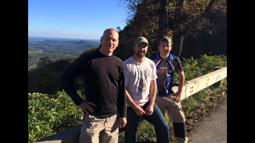 My travel buddies Jeff Paddock (L) and Bill Rabbitt (Center)