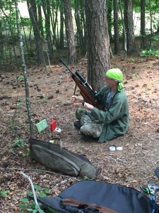 Steve Vines cocks his TX200 in preparation for a long uphill shot