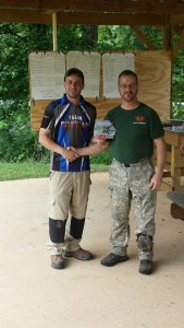 Tyler presented with his 2nd place trophy